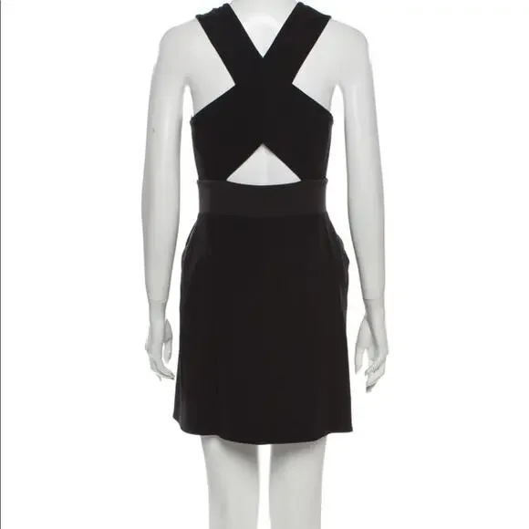 A.L.C. Short Halterneck cutout black dress size 2 XS - Picture 2 of 4